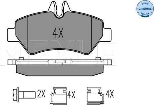 Meyle 025 291 9019 - Комплект гальмівних накладок, дискове гальмо autodetail.com.ua