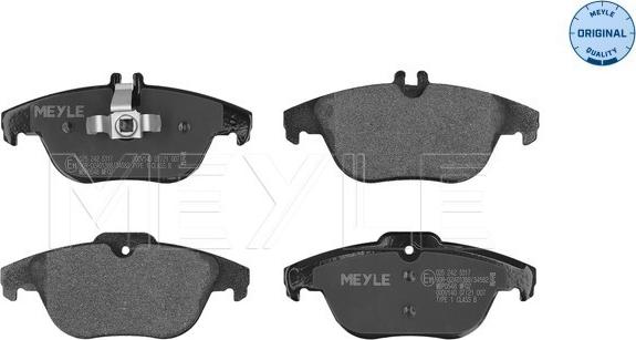 Meyle 025 242 5317 - Комплект гальмівних накладок, дискове гальмо autodetail.com.ua