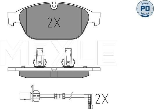 Meyle 025 261 5820/PD - Комплект гальмівних накладок, дискове гальмо autodetail.com.ua