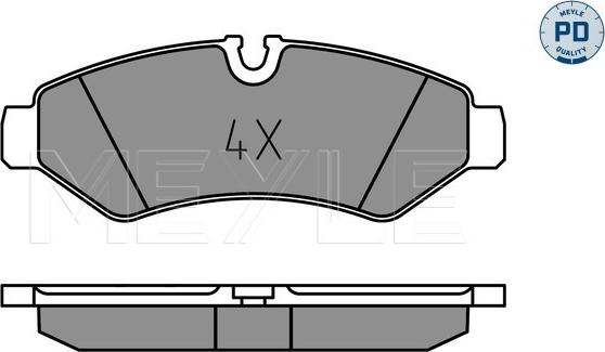 Meyle 025 207 4720/PD - Комплект гальмівних накладок, дискове гальмо autodetail.com.ua