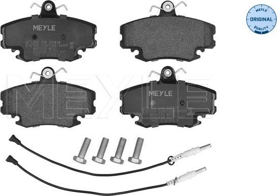 Meyle 025 214 6318/W - Комплект гальмівних накладок, дискове гальмо autodetail.com.ua