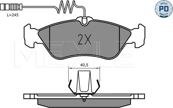 Meyle 025 215 9218/PD - Комплект гальмівних накладок, дискове гальмо autodetail.com.ua