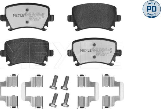 Meyle 025 239 1417/PD - Комплект гальмівних накладок, дискове гальмо autodetail.com.ua
