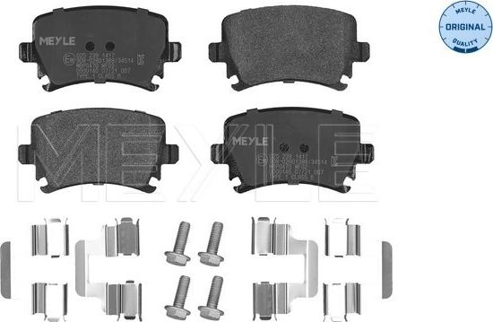Meyle 025 239 1417 - Комплект гальмівних накладок, дискове гальмо autodetail.com.ua