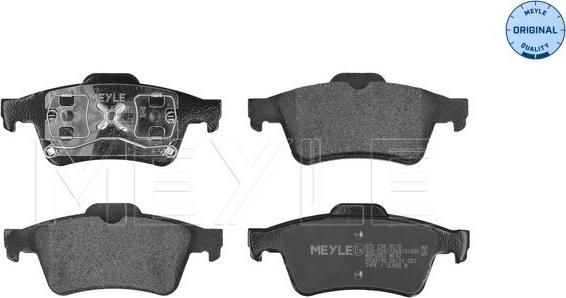 Meyle 025 234 8216 - Комплект гальмівних накладок, дискове гальмо autodetail.com.ua