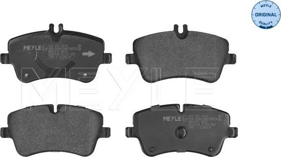 Meyle 025 231 4419 - Комплект гальмівних накладок, дискове гальмо autodetail.com.ua