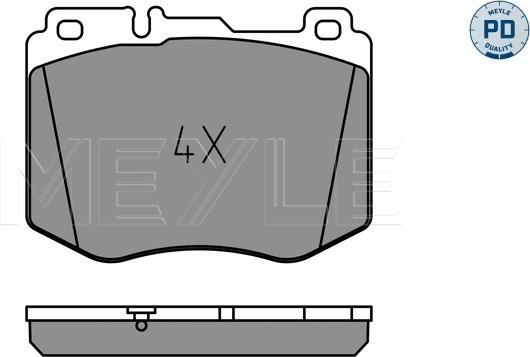 Meyle 025 220 4718/PD - Комплект гальмівних накладок, дискове гальмо autodetail.com.ua