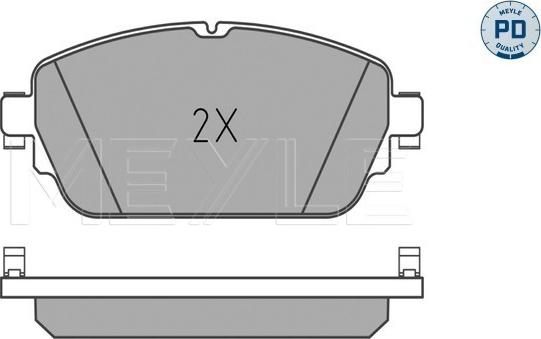 Meyle 025 220 3219/PD - Комплект гальмівних накладок, дискове гальмо autodetail.com.ua