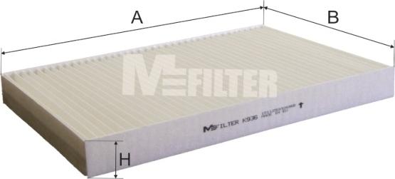 Mfilter K 936 - Фільтр, повітря у салоні autodetail.com.ua