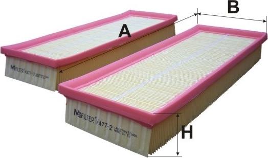 Mfilter K 477-2 - Повітряний фільтр autodetail.com.ua