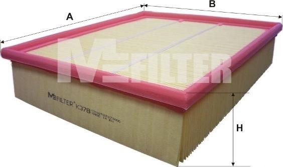 Mfilter K 378 - Повітряний фільтр autodetail.com.ua