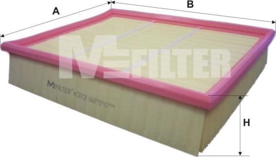 Mfilter K 372 - Повітряний фільтр autodetail.com.ua
