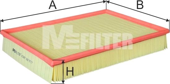 Mfilter K 747 - Повітряний фільтр autodetail.com.ua