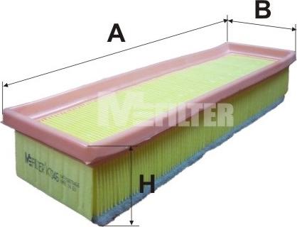 Mfilter K 7046 - Повітряний фільтр autodetail.com.ua