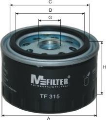 Mfilter TF 315 - Оливний фільтр autodetail.com.ua