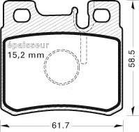 Starline BD S385 - Комплект гальмівних накладок, дискове гальмо autodetail.com.ua