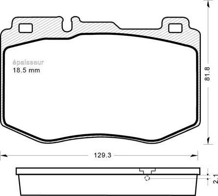 Mercedes-Benz A000 420 9503 - Комплект гальмівних накладок, дискове гальмо autodetail.com.ua