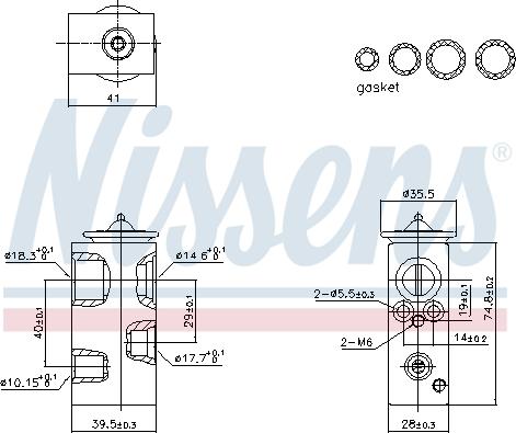 Nissens 999450 - Розширювальний клапан, система кондиціонування повітря autodetail.com.ua