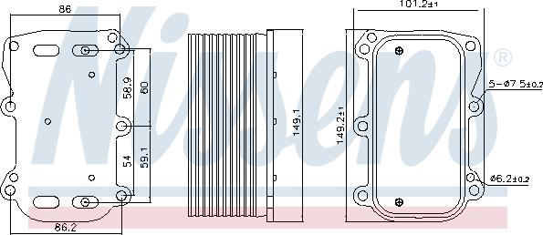 Nissens 90876 - Охолоджувач оливи, моторна олива autodetail.com.ua