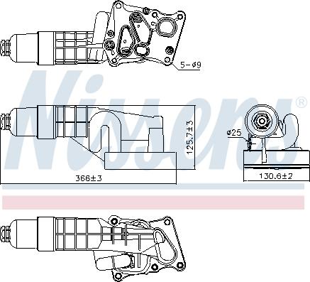 Nissens 91197 - Охолоджувач оливи, моторна олива autodetail.com.ua