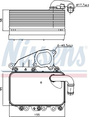 Nissens 91100 - Охолоджувач оливи, моторна олива autodetail.com.ua