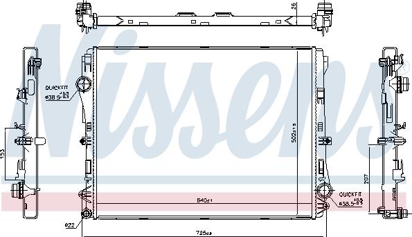 Nissens 606301 - Радіатор, система охолодження двигуна autodetail.com.ua