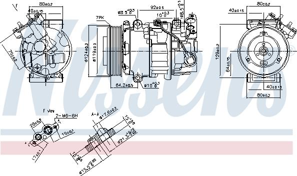 Nissens 890299 - Компресор, система кондиціонування повітря autodetail.com.ua