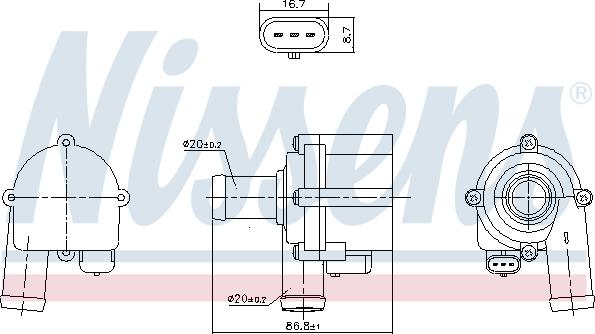 Nissens 832172 - Водяний насос autodetail.com.ua