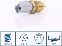 Nissens 207057 - Датчик, температура охолоджувальної рідини autodetail.com.ua