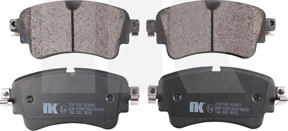 NK 2247148 - Комплект гальмівних накладок, дискове гальмо autodetail.com.ua