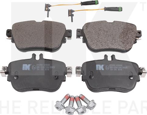 NK 223393 - Комплект гальмівних накладок, дискове гальмо autodetail.com.ua