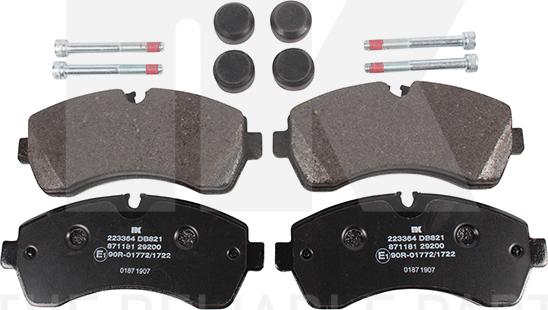 NK 223364 - Комплект гальмівних накладок, дискове гальмо autodetail.com.ua
