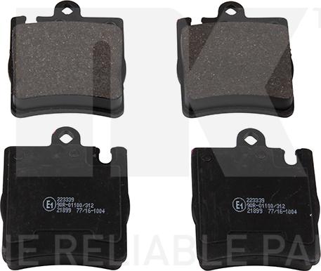 NK 223339 - Комплект гальмівних накладок, дискове гальмо autodetail.com.ua