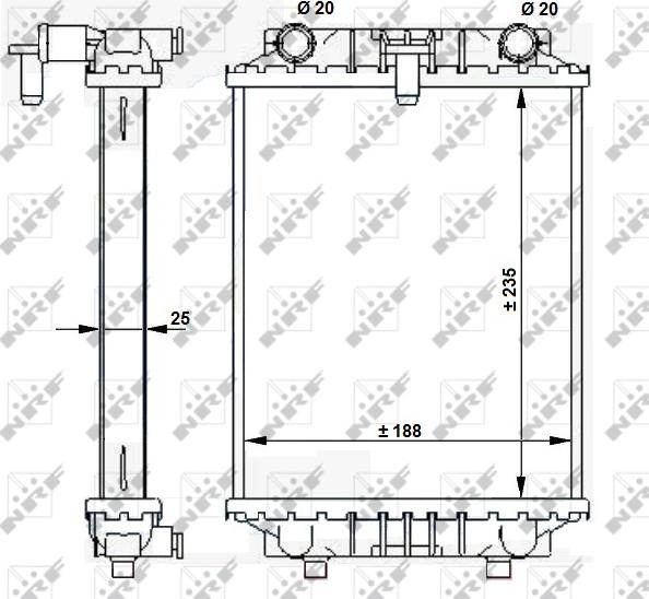NRF 59183 - Радіатор, система охолодження двигуна autodetail.com.ua