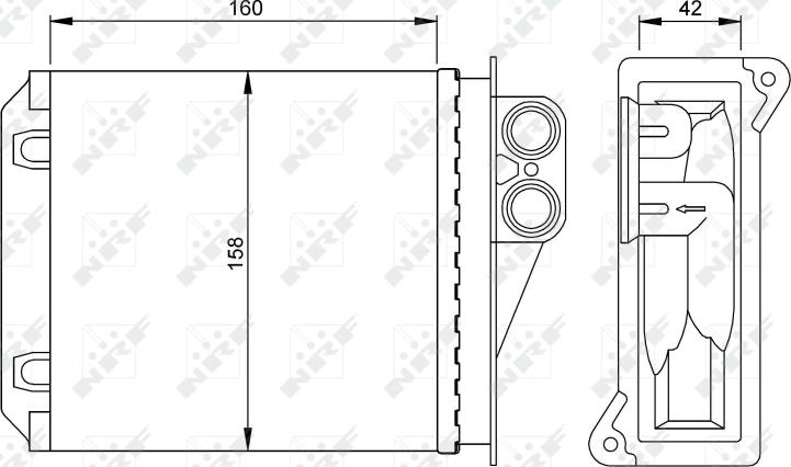 NRF 54236 - Теплообмінник, система опалення салону autodetail.com.ua