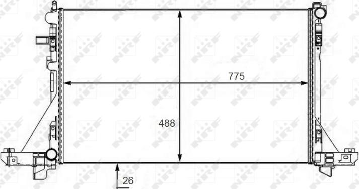 NRF 58481 - Радіатор, система охолодження двигуна autodetail.com.ua