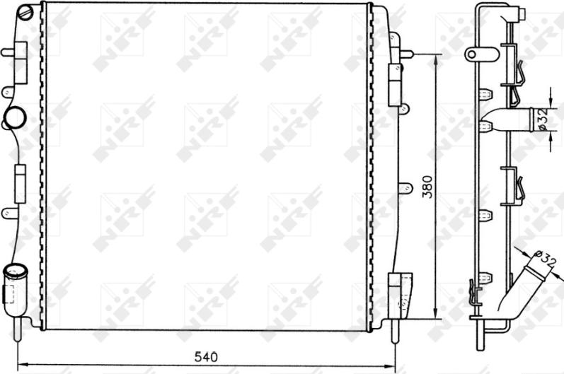 NRF 58316A - Радіатор, система охолодження двигуна autodetail.com.ua