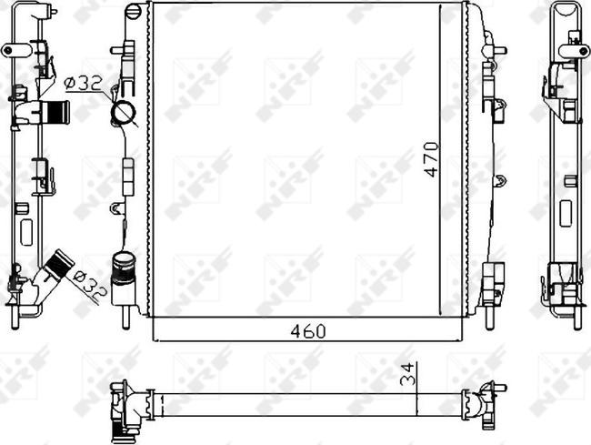 NRF 58317A - Радіатор, система охолодження двигуна autodetail.com.ua