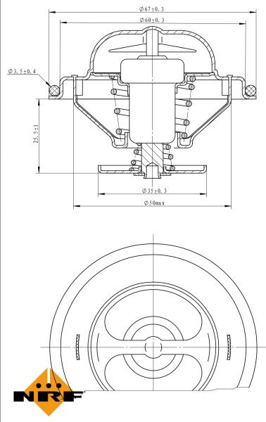 NRF 725096 - Термостат, охолоджувальна рідина autodetail.com.ua