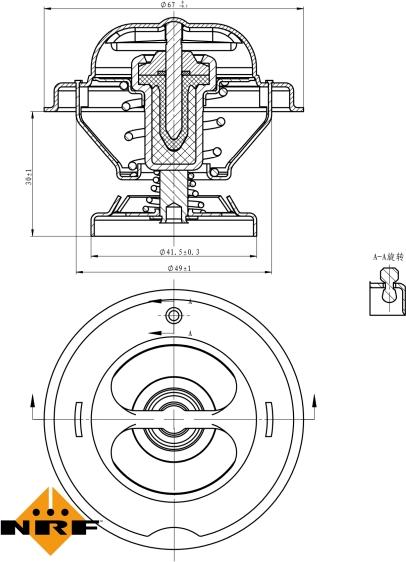 NRF 725068 - Термостат, охолоджувальна рідина autodetail.com.ua