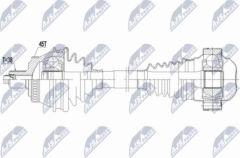 NTY NPW-AU-048 - Приводний вал autodetail.com.ua