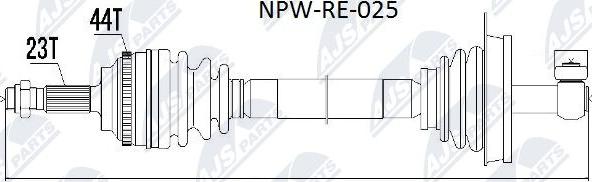 NTY NPW-RE-025 - Приводний вал autodetail.com.ua