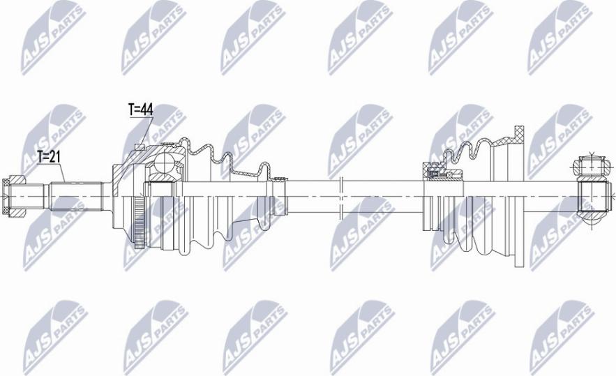NTY NPW-RE-165 - Приводний вал autodetail.com.ua
