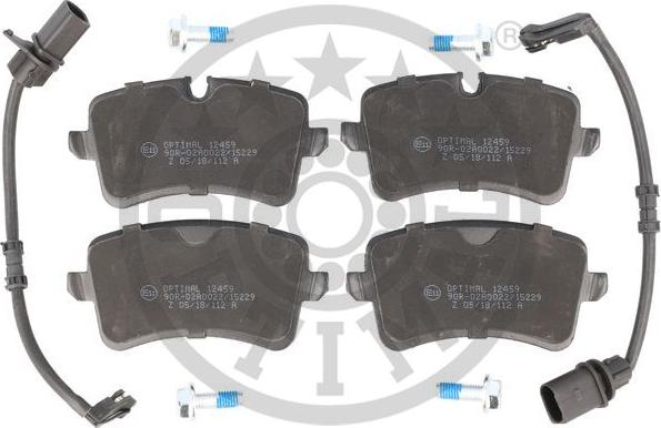 Optimal BP-12459 - Комплект гальмівних накладок, дискове гальмо autodetail.com.ua