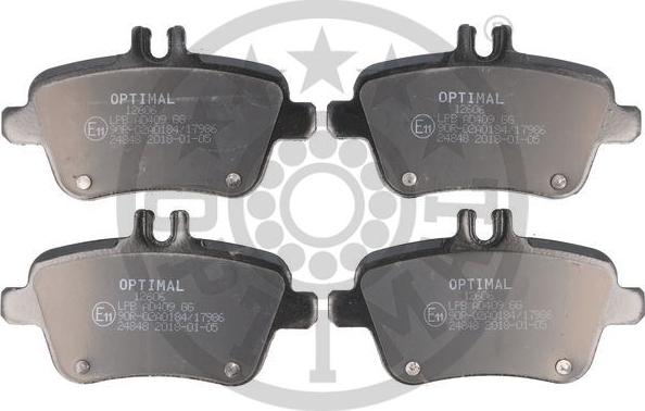 Optimal BP-12606 - Комплект гальмівних накладок, дискове гальмо autodetail.com.ua