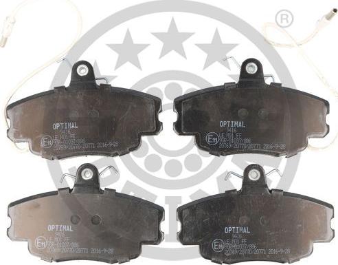 Optimal BP-09416 - Комплект гальмівних накладок, дискове гальмо autodetail.com.ua