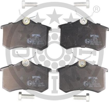 Optimal BP-10094 - Комплект гальмівних накладок, дискове гальмо autodetail.com.ua