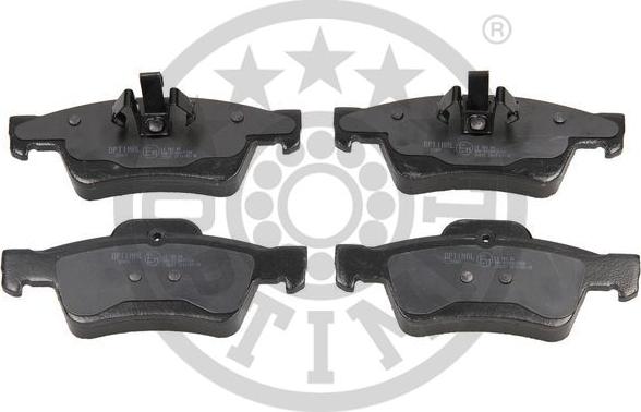Optimal BP-12501 - Комплект гальмівних накладок, дискове гальмо autodetail.com.ua