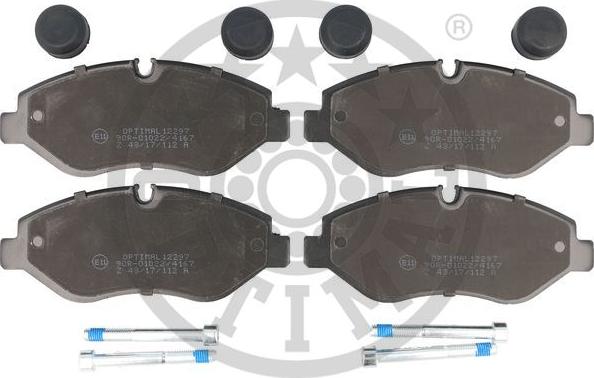 Optimal BP-12297 - Комплект гальмівних накладок, дискове гальмо autodetail.com.ua