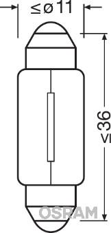 Osram 6461 - Лампа розжарювання, світильник салону autodetail.com.ua